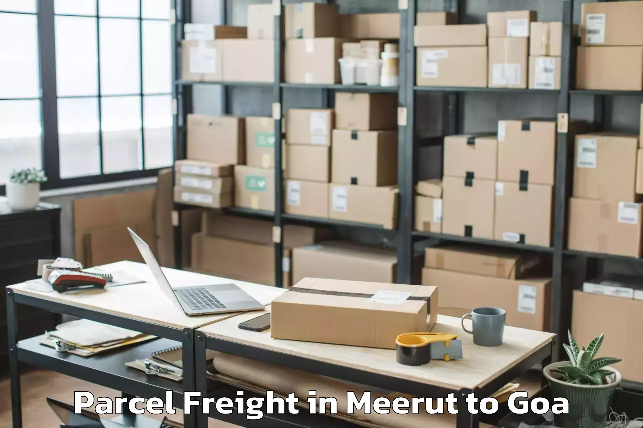 Top Meerut to Saligao Parcel Freight Available